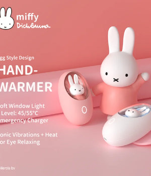 Miffy Hand Warmer Egg USB Rechargeable Handy Pocket Electric Winter Mini Hand-Warmer Comes with Window Light Portable For Gifts