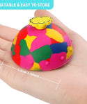 Hip Hop Jump Half Side Bouncing Ball Anti Stress Fidget Toys For Kids Outdoor Fun Camouflage Spinning Bounce Bowl Fingertip Top