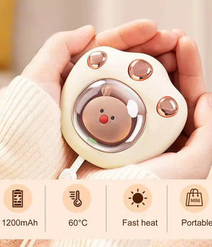 Cute Cat Claw Hand Warmers Convenient USB Breathing Light Charging Treasure Portable Cute And Practical Hand Warmers In Winter
