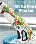 Electric Water Gun Toy Induction Water Absorbing Burst Water Gun Summer Dinosaurs Beach Outdoor Firing Toy for Children Adult