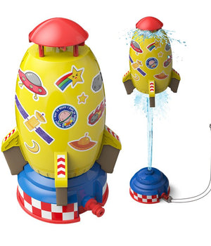 2023 Summer Toy Outdoor Yard Rocket Sprinkler Summer Interaction on Garden Lawn  Water Pressure Lift Sprinkler Toy