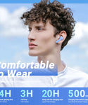ACEFAST T6 TWS headset wireless Bluetooth 5.0 headset sports game headset noise reduction earplug with microphone+free protective sleeve