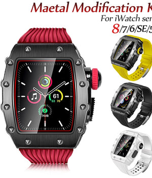Luxury Metal Case For Apple Watch Series 8 41mm 45mm For iWatch SE 7 6 5 4 40/44mm Stainless Steel Cover Modification Kit Bezel