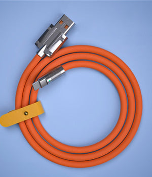 120W 6A Super Fast Charge Type-C Liquid Silicone Cable Quick Charge USB Cable For Xiaomi Huawei Samsung Pixel USB Bold Data Line