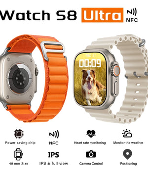 TSH for Apple Watch S8 Ultra Men Smart Watch 49mm Bluetooth Call Outdoor IPS IP68 Waterproof NFC Wireless Charging Heart Monitor