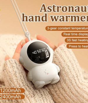 Mini Cute Astronaut Shaped Hand Warmer USB Rechargeable Electric Hand Heater For Outdoor Hiking Camping Winter Thermal Supplies