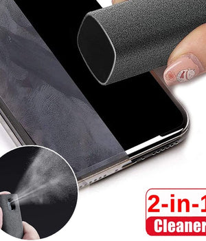 2 In 1 Microfiber Screen Cleaner Spray Bottle Set Mobile Phone Ipad Computer Microfiber Cloth Wipe Iphone Cleaning Glasses Wipes