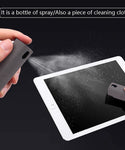 2 In 1 Microfiber Screen Cleaner Spray Bottle Set Mobile Phone Ipad Computer Microfiber Cloth Wipe Iphone Cleaning Glasses Wipes
