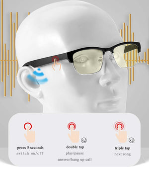 Ky Smart Glasses Wireless Bluetooth Call Audio Glasses Hands-Free Calling Music Control Audio Sports Glasses Wireless Headphones