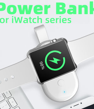 Portable Wireless Charger Power Bank For Apple Watch iWatch Mini Powerbanks Spare Battery 1100mAh Magnetic Fast Charge Docking